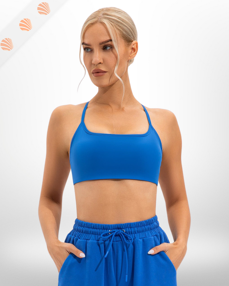 Scoop Neck Open Back Sports Bra