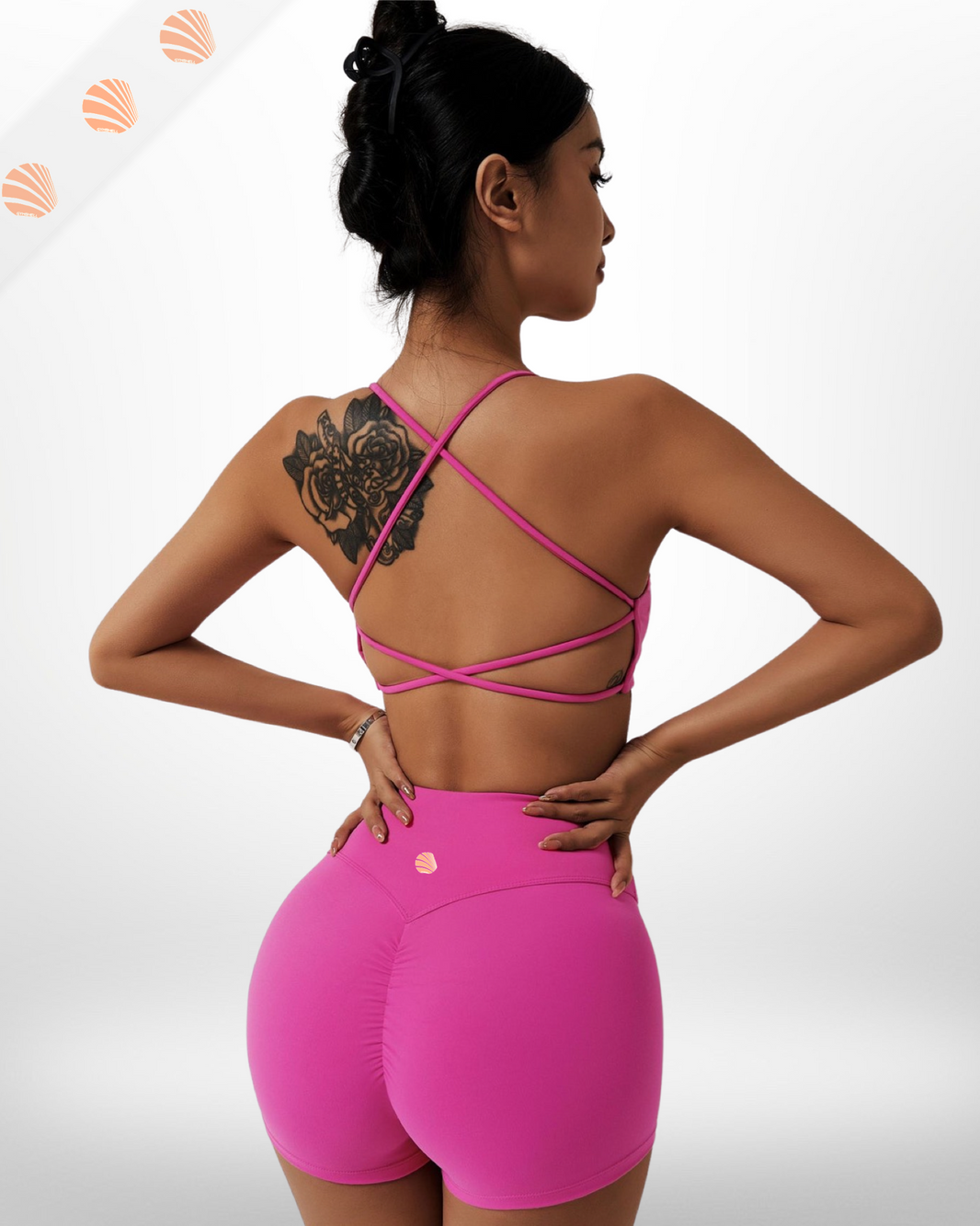 Scoop Neck Open Back Sports Bra