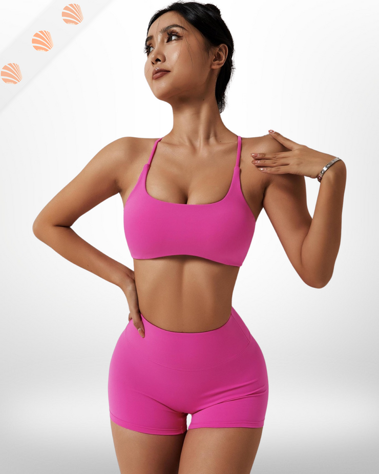 Scoop Neck Open Back Sports Bra