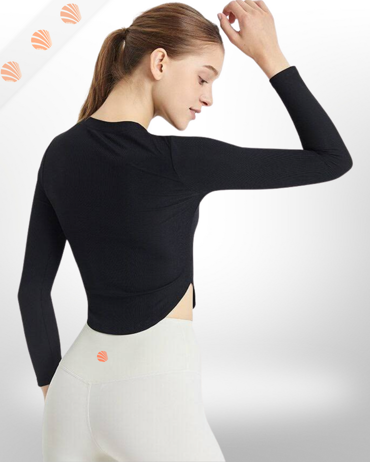 Curved Waist Long Sleeve Shirt