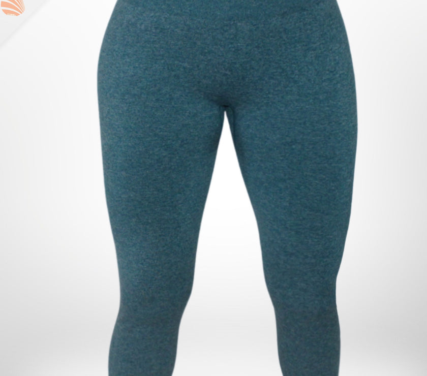 Teal Scrunch Seamless Leggings