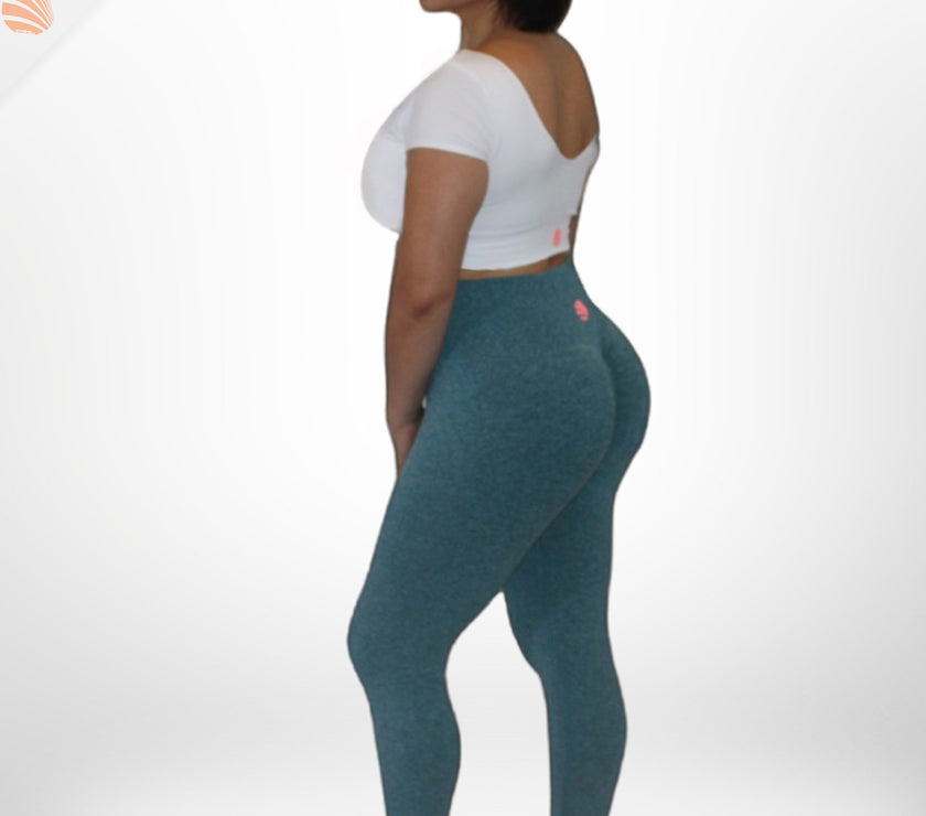 Teal Scrunch Seamless Leggings