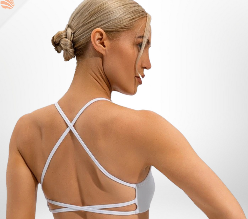 Scoop Neck Open Back Sports Bra