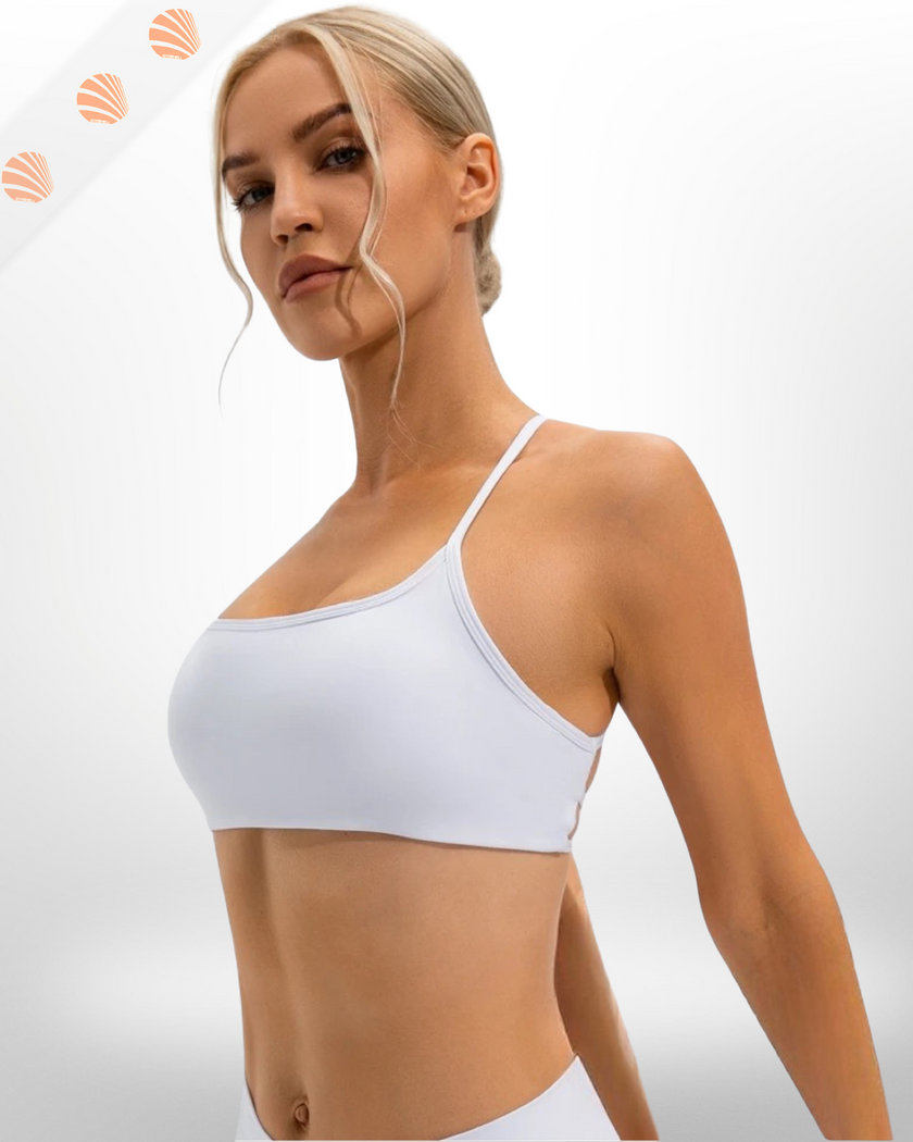 Scoop Neck Open Back Sports Bra