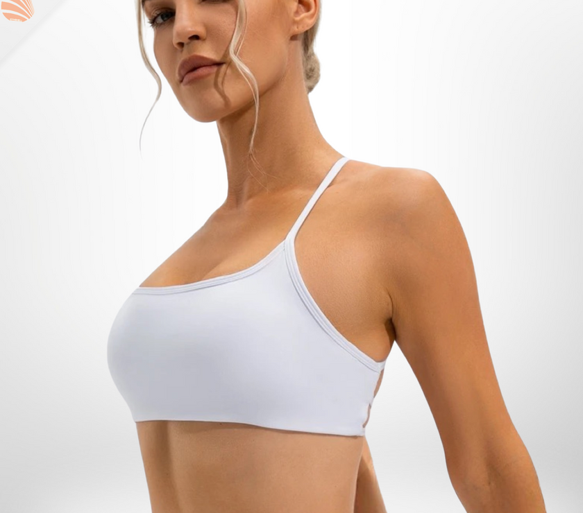 Scoop Neck Open Back Sports Bra